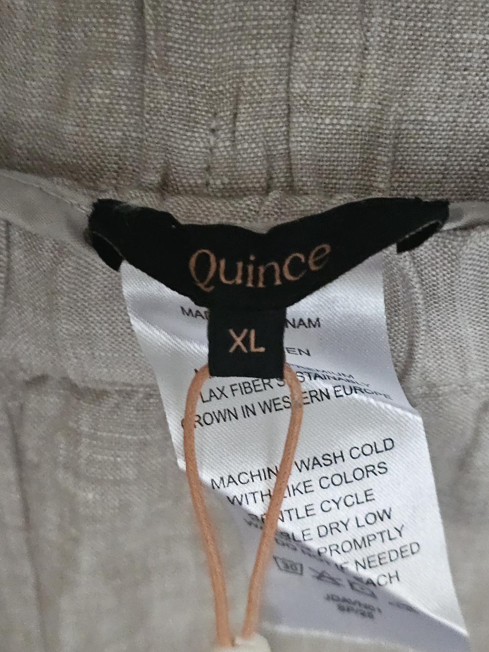 Quince Men's Light Beige Linen-Blend Chinos NWT - Picture 10 of 10